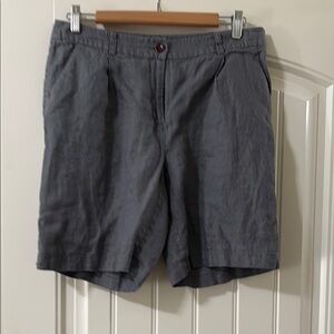 Eileen Fischer Gray Linen Shorts